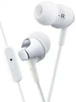 Headphones with mic JVC HA-FR325-W - Telephone headset for iPhone, iPad and Android with in-ear headphones with 9 mm driver with a convenient wired remote control. White color.