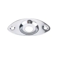 M771 Накладка выходного разъема гитары, овальная, хром, 10шт, Musiclily