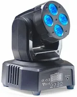 STAGG SLI MHW HB8-0 - вращающаяся голова на светодиодах. Светодиоды: 4 х 10 Вт RGBW. Освещенность: 3000 Lux на расстоянии 1 метра. Угол раскрытия луча: 25° градусов. Режимы управления: DMX-512 (9 или 12 каналов), авто, звуковая активация. Вращение: Pan (5