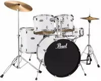 Drum and hardware set Pearl Target TGC625H/C33 - Ударная установка из 9 слоев красного дерева в составе: большой барабан 22x16, малый барабан 14x5.5, томы 12x9 и 10x8, напольный том 14x12, стул. Цвет #33 Чистый белый