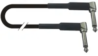 FORCE FGC-19/025L - гитарный патч шнур, jack - jack, угловые штекеры, длина 25см
