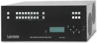 Lightware mx-fr9, шасси модульного матричного коммутатора 9x9; 4x20 lcd дисплей и кнопки управления на передней панели; управление по rs-232, usb и ip.