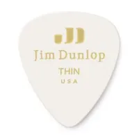 Dunlop 483p01th celluloid white thin 12pack  медиаторы, тонкие, 12 шт.