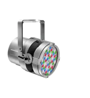 DTS TITAN SOLO RGBW, SPOT-lens,  IP65, Silver Светодиодный прожектор на лире, 5200 Lum, 48 LEDs (12 x Red, 12 x Green, 12 x Blue, 12 x White), угол 8‘, DMX 512, 100 Вт, встроенный блок питания, IP65, 270 x 251 x 375 mm, 6,3 kg