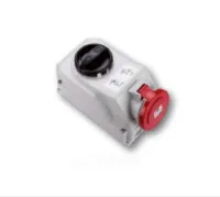 PCE Розетка настенная 16А/230V/1P+N+E/IP44, с выключателем и блокировкой 7513-6
