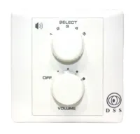 DSS H-02-10W настенный регулятор громкости 10Вт/переключатель источника сигнала, 5 позиций, цвет белый, пластик