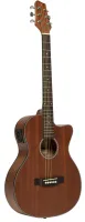 STAGG SA25 ACE MAHO - электроакустическая гитара, Auditorium, верхняя дека, задняя дека и обечайка: сапеле, гриф: окуме, накладка: блэквуд, электроника: звукосниматель, с трех полосным эквалайзером, тюнер, переключатель фазы, цвет: натуальный