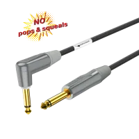 ROXTONE PGJJ170-GG/6 Кабель инструментальный, 2x0,38mm2, D:7.4mm (GC200), разъемы 6,3 mono Jack угловой +6,3 mono Jack (RJ2RX-GG-PURE+RJ2X-GG), 6м