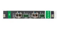 Kramer [f676-in2-f34/standalone] модуль с 2 оптическими входами для передачи сигнала hdmi и rs-232, совместим с модулями sfp+. модули osp-mm1 поставляются в комплекте; поддержка 4к60 4:4:4