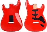 BST-04 FRD корпус для электрогитары типа Strat, ольха, глянец, цвет Fiesta Red, Smiger