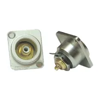 Amphenol ACJD-WHT Панельный разъем RCA, M серия, Мама, Никель, Белый, Позолоченные контакты