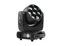 LightCraft 7x40W OSRAM WASH вращающаяся голова заливного света. Источник света 7 диодов OSRAM мощностью по 40 Вт. Угол раскрытия луча: 4,5°- 50° (плавный линейный цифровой Zoom). Регулируемая цветовая температура: от 2500 до 8000К. Позиционирование: Pan :