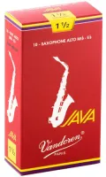 Alto saxophone reeds Vandoren Java Red Cut SR2615R - Java Filed-Red Cut alto saxophone reed with increased flexibility and strong tone core with strength 1.5. Price per pack of 10 pieces