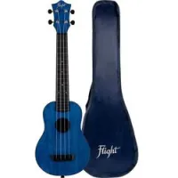 Flight tusl 35 db  укулеле travel, long neck, синяя, черная, пластик