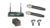 Mipro ACT-312/32HC80/ICR TWIN - Двухканальная комбинированная UHF радиосистема с двумя ручными конденсаторными суперкардиоидными микрофонами, 518 - 542 МГц, аккумуляторы
