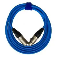 XLR3F-XLR3M (blue) 0,5 метра балансный микрофонный кабель (синий) GS-PRO