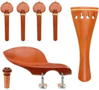 Viola accessory set Acura Meister Preciso AS-ASGRT722 - Preciso grade viola accessory set of boxwood with boxwood trim. Heart pegs, tailpiece of round design, Guarneri chin rest with English mount and inSight end pin.