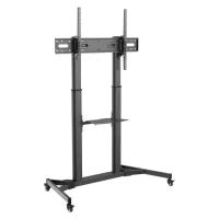 Стойка digis dsm-p1060cl мобильная для тв 55"-100" до 100 кг, vesa до 1000x600мм, наклон -10°/+5°, полка для источников.