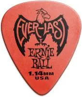 ERNIE BALL 9194 - медиатор Everlast делриновый нескользящий, 1,14 мм, красный