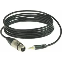Klotz au-mf0300  микрофонный кабель xlr(f)/ 3,5 jack, 3 м, черный, разъемы neutrik