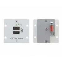 Kramer W-2UC/EU(G)- Блок питания для двух мобильных устройств с разъемом USB с общей нагрузкой до 4 А