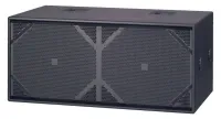 HK AUDIO SL 218 A Низкочастотная активная акустическая система. Комплектация - 2x18", 2 цифровых усилителя х1000 Вт, встроенный кроссовер. Мощность RMS\Peak 2х1000\2х4000 Вт, чувствительность 105 дБ, Max SPL 135 дБ, диапазон воспроизводимых частот 39-130