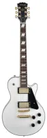 STAGG L400-WH -  электрогитара, корпус Les Paul, 22 лада, корпус: ольха, гриф: клён, вклееный, накладка: палисандр, звукосниматели: 2х хамбакера, регулировки: 2х громкости, 2х тона, 3х позиционный переключатель, цвет: белый