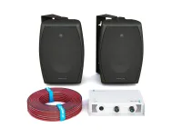 CVGAUDIO STUDYSET-W2BL - Комплект звукового оборудования и коммутации для фоновой музыки и речи, S до 50m2, белые корпусные АС