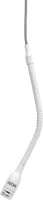 SHURE MX202W-A/C - Подвесной миниатюрный кардиоидный конденсаторный микрофон с гусиной шеей 10см. Предусилитель на кабеле. Кабель длиной 9м. Разъем XLR. Цвет белый