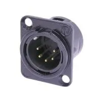 NC5MDL1-B, Разъём XLR папа панельный Neutrik NC5MDL1-B