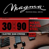 Magma Strings BE110N - Струны для бас-гитары 30-90, Серия: Nickel Plated Steel, Калибр: 30-50-70-90, Обмотка: круглая, никелированая сталь, Натяжение: