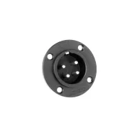 AMPHENOL AP-4-14 - разъем блочный  4 контакта, 'папа',  корпус - пластик, круглый.фланец, черный
