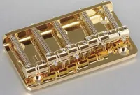 Bass guitar bridge Gotoh 203B-4-GG - Brass bridge for 4 string bass guitar with GG finish, gilded