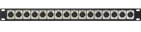 INLINE PB008 Панель коммутационная, 12 XLR male + 12 XLR female