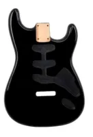 BST-04 BK корпус для электрогитары типа Strat, ольха, нитролак глянец, цвет черный, Smiger