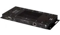 Crestron DM-TX-4K-302-C, передатчик передающий сигнал по витой паре. DM OUT (1), HDMI IN (2) OUT (1), VGA+A IN (1), USB HID, USB-И host, управление ИК (1), RS-232 и Ethernet