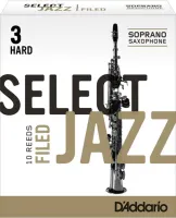 Soprano saxophone reeds D'Addario Select Jazz Filed RSF10SSX3H - Filed soprano saxophone reed from thicker blank with thicker heart with strength 3 strong. Price per pack of 10 pieces