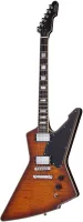 SCHECTER E-1 CUSTOM VS - 6ти струнная электрогитара, корпус: красное дерево, гриф: красное дерево, накладка: черное дерево, вклееный, звукосниматели: Schecter USA Sunset Strip™, Schecter USA Pasadena™, регулировки: 1х громкость, 1х тон (push-pull), 3х поз