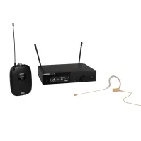 Shure slxd14e/153t-h56. цифровая радиосистема shure с поясным передатчиком и головным микрофоном mx153, телесный, всенаправленный, 518-562 мгц