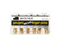 3070 Brass Коробка медиаторов на палец 120шт, латунь, 6 толщин, Dunlop