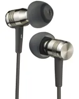 Headphones with mic JVC Solidege HA-FD7-H - Наушники-вкладыши с динамической головкой Micro-HD диаметром 5.8 мм и нанокарбоновой мембраной в металлическом корпусе для Hi-Res Audio. Цвет серебристый