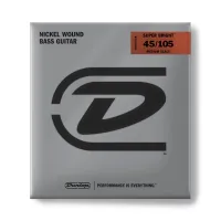 DBSBN45105M Super Bright Комплект струн для бас-гитары, никелированные, Medium Scale, 45-105, Dunlop