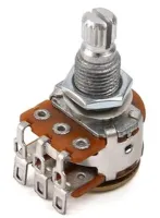 GEWA 943.060 мини потенциометр (сдвоенный) MN 2х250 ком, ось с зубчиками, выводы под распайку, Partsland (#E7751_15 / PAN18-MN250K-Metric)