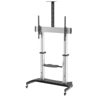 ErgoFount BSM-100-07TV- 
			Мобильная стойка с регулировкой высоты для дисплея диагональю 60–100'', макс. нагрузка 100 кг, серебристая