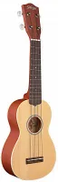 STAGG US60-S  сопрано укулеле дека: цельный кедр, обечайки, низ: красное дерево, гриф: nato, накладка грифа и мостик: палисандр, цвет: натуральный, матовый