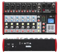 VOLTA INTRO 61 Профессиональный компактный микшерный пульт. 6 мик\линейных входов + 1 стерео вход, встроенный медиа плеер, ревербератор