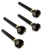 Viola peg Acura AP-E1BS51 - Grade A model Swiss ebony viola peg with brass cup inlay, per piece
