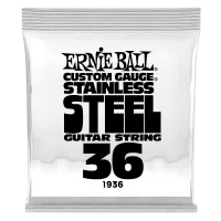 Ernie Ball 1936  струна одиночная для электрогитары, Серия Stainless Steel, Калибр: 36, Сердцевина: шестигранник; сталь, покрытая оловом, Обмотка: