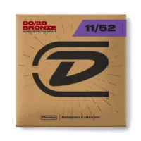 DAB1152 Комплект струн для акустической гитары, бронза 80/20, Medium Light, 11-52, Dunlop