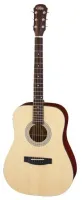 ARIA-211 N - акустическая гитара, 20 ладов .Форма корпуса: Dreadnought .Верхняя дека: ель .Нижняя дека и обечайка: махагон .Гриф: махагон .Накладка: палисандр .Цвет: натуральный